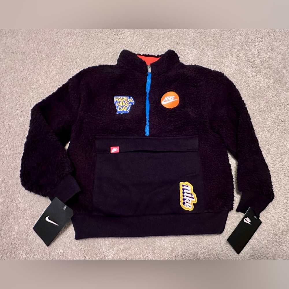 Nike Sherpa half zip sweatshirt NWT